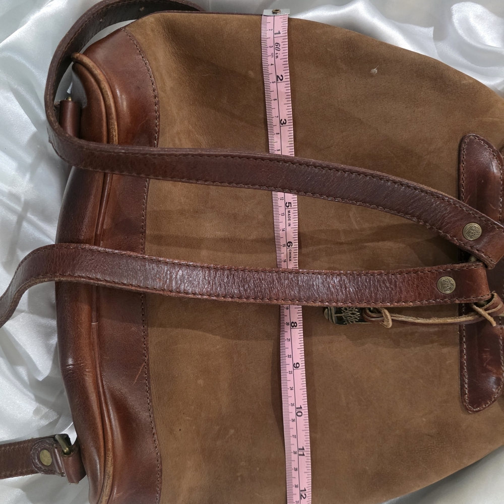 Brown Leather And Suede Backpack - image 3